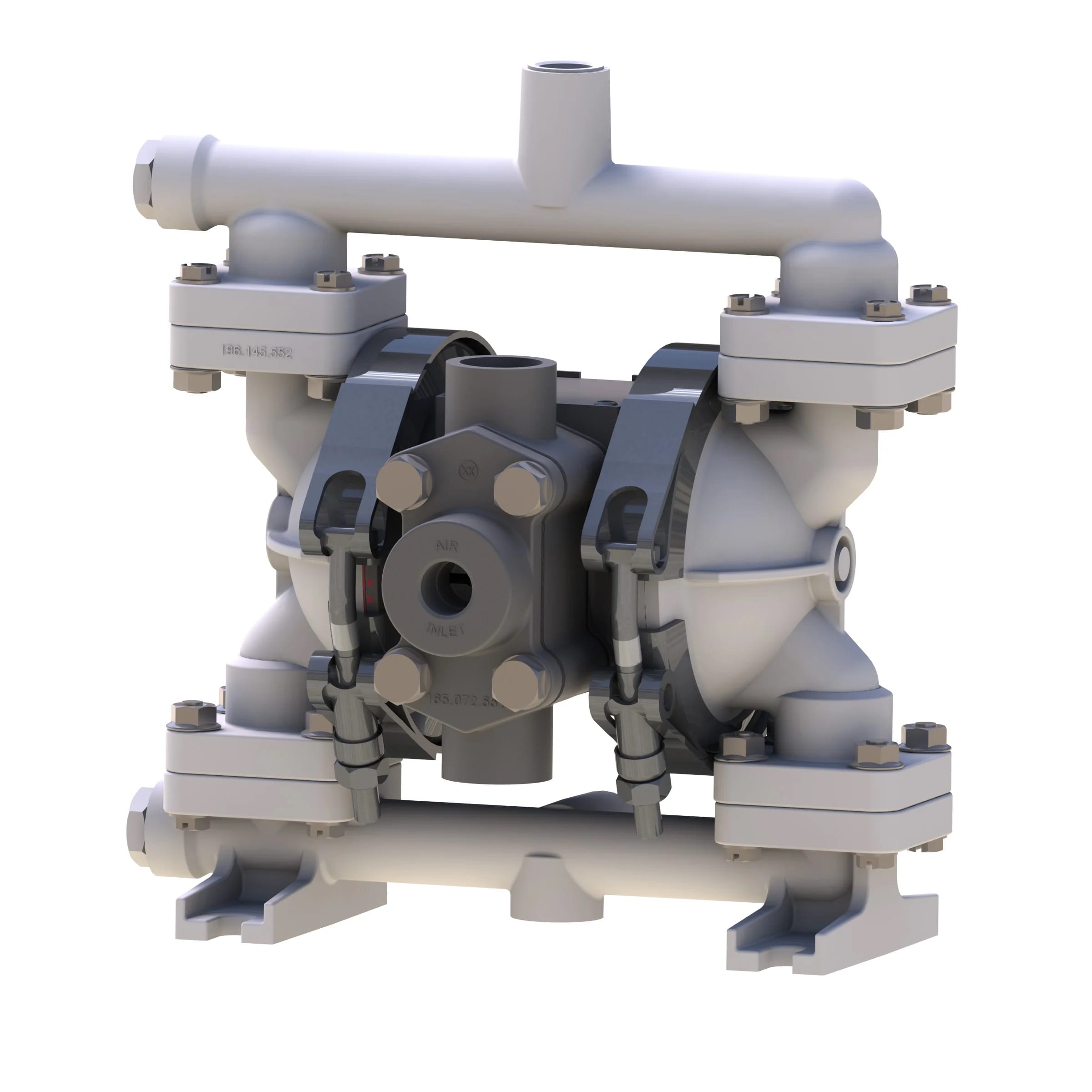 42 gpm 125 psi SB1 SGN5SS Sandpiper Stainless Steel PTFE Neoprene Backup Single Double Diaphragm Pump 